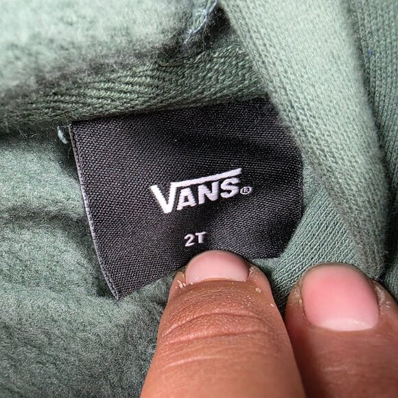 Vans Toddler Girls Hoodie Size 2T Green Floral Print Pullover Long Sleeve - Picture 2 of 4